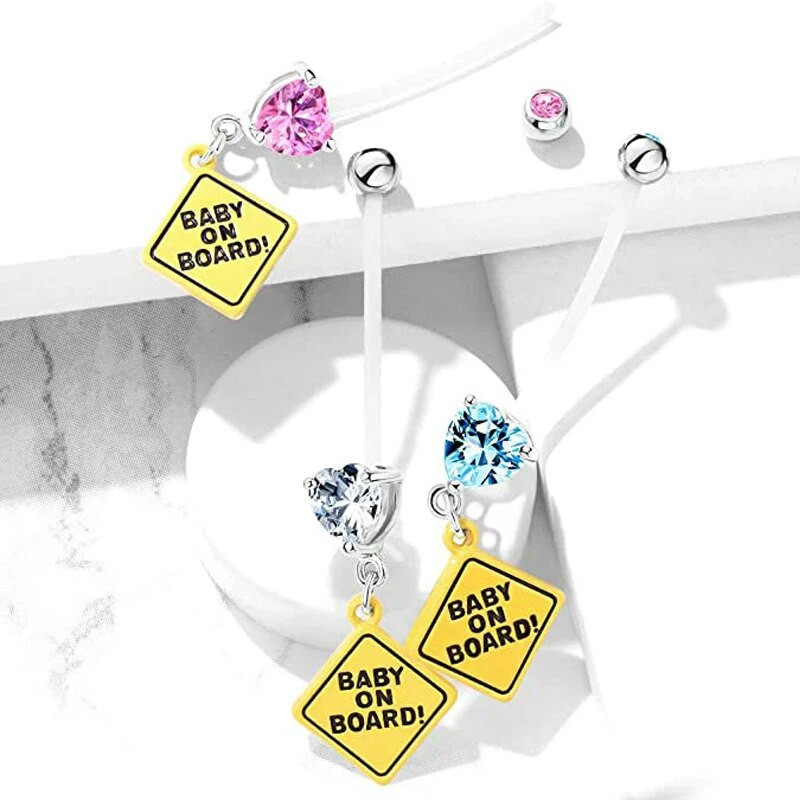 1PC Moda din oțel chirurgical femei gravide inele pentru buric Piercing pentru buric dangle piercing pentru picioarele bebelușului Ombligo bijuterii pentru corp