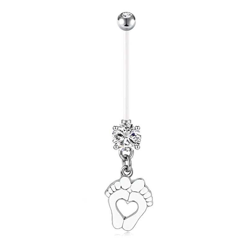 1PC Moda din oțel chirurgical femei gravide inele pentru buric Piercing pentru buric dangle piercing pentru picioarele bebelușului Ombligo bijuterii pentru corp