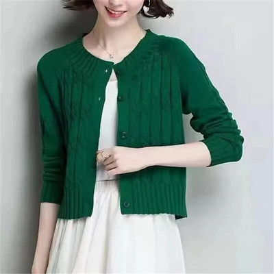 Vintage Twists Pulóverek Kabát Női Új tavaszi Őszi Rövid Kötött Kardigán Felső Kötöttáru Kardigán Női Pulóver Mujer