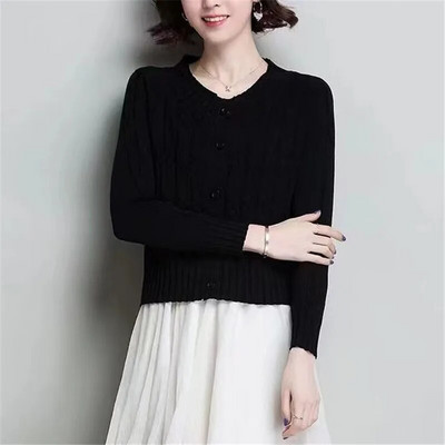 Vintage Twists Pulóverek Kabát Női Új tavaszi Őszi Rövid Kötött Kardigán Felső Kötöttáru Kardigán Női Pulóver Mujer