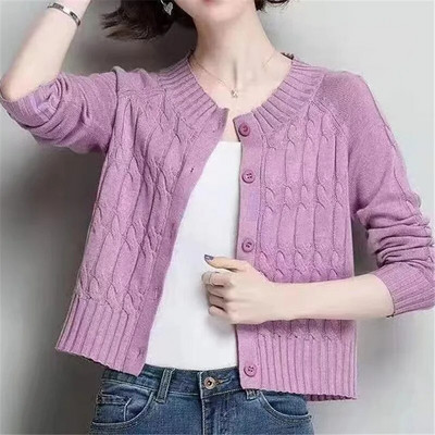 Vintage Twists Pulóverek Kabát Női Új tavaszi Őszi Rövid Kötött Kardigán Felső Kötöttáru Kardigán Női Pulóver Mujer