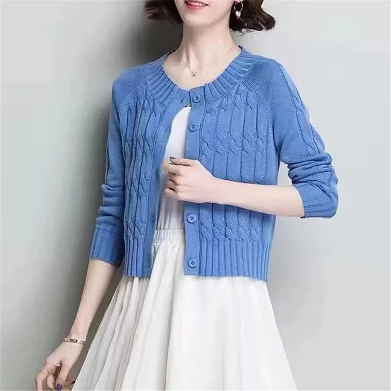 Vintage Twists Pulóverek Kabát Női Új tavaszi Őszi Rövid Kötött Kardigán Felső Kötöttáru Kardigán Női Pulóver Mujer