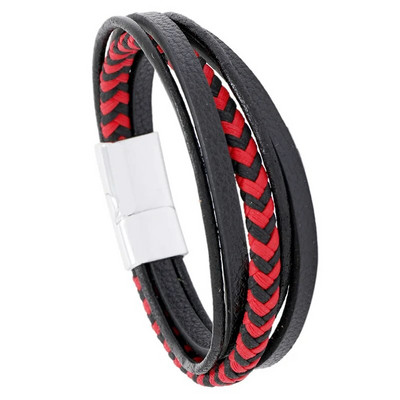 Modyle naujos mados raudonos rankų darbo apyrankės apyrankės Punk vintage odinė apyrankė vyrams vakarėlio aksesuarai Dovana