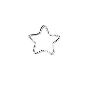 Минималистични обеци във формата на сърце във формата на звезда от титанова стоманена намотка Нокти за нос Малки нокти за ушни кости Перфорирани бижута
