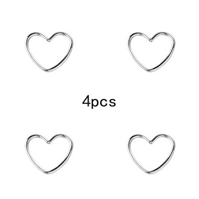 Μινιμαλιστικό σχήμα καρδιάς σχήμα αστεριού Σκουλαρίκια από ατσάλι τιτανίου Σκουλαρίκια μύτη Νύχια Μικρό αυτί με κόκαλο νύχια διάτρητα κοσμήματα