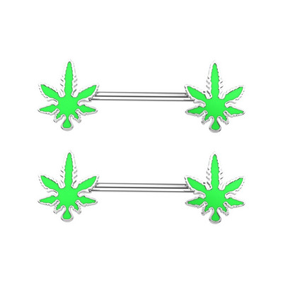 2gab Mīlīgs krūšu pīrsings Stienis Nerūsējošā tērauda kristāla krūšu vairogs Sirds Zieds Krūšu gredzeni Juvelierizstrādājumu korpuss 1.6mm*16mm