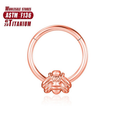 G23 titāna pīrsingi Clicker Tragus eņģes segments Little Bee deguna gredzeni starpsienu skrimšļu auskari Helix burvīgi ķermeņa rotaslietas