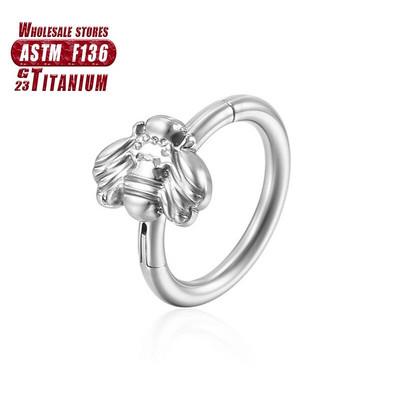 G23 titāna pīrsingi Clicker Tragus eņģes segments Little Bee deguna gredzeni starpsienu skrimšļu auskari Helix burvīgi ķermeņa rotaslietas