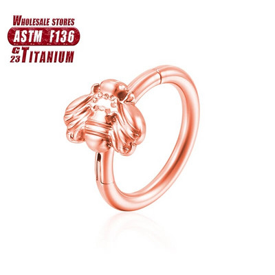 G23 titāna pīrsingi Clicker Tragus eņģes segments Little Bee deguna gredzeni starpsienu skrimšļu auskari Helix burvīgi ķermeņa rotaslietas