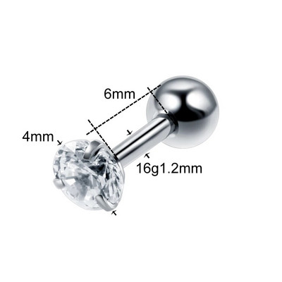 1 gab. Tērauda kristāla dārgakmeņu auss skrimslis spirālveida gredzeni sirds zvaigzne apaļa forma Orelha auss radze Tragus stieņa pīrsings seksīga rotaslieta 16G