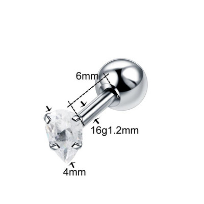 1 gab. Tērauda kristāla dārgakmeņu auss skrimslis spirālveida gredzeni sirds zvaigzne apaļa forma Orelha auss radze Tragus stieņa pīrsings seksīga rotaslieta 16G