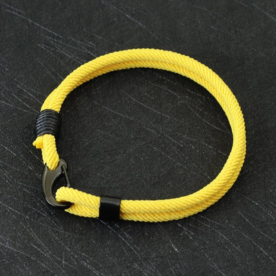 Νέο ανδρικό βραχιόλι από σχοινί από ανοξείδωτο ατσάλι Μαύρη πόρπη διπλής στρώσης Pulsera Hombre βραχιόλι Cordon Homme Δώρο για αυτόν Erkek Bileklik