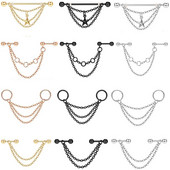 Rozsdamentes acél ipari fülbevaló lánccal Dangle Ipari piercing rúd Porc Helix Piercing Tragus Stud Testékszerek