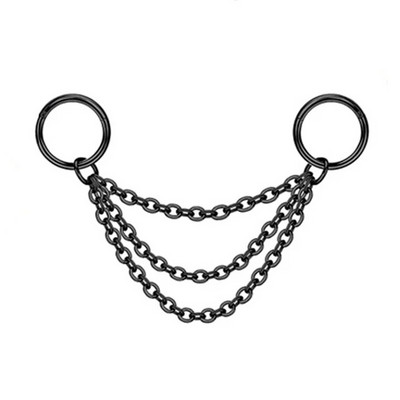 Rozsdamentes acél ipari fülbevaló lánccal Dangle Ipari piercing rúd Porc Helix Piercing Tragus Stud Testékszerek