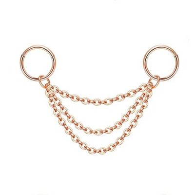 Rozsdamentes acél ipari fülbevaló lánccal Dangle Ipari piercing rúd Porc Helix Piercing Tragus Stud Testékszerek