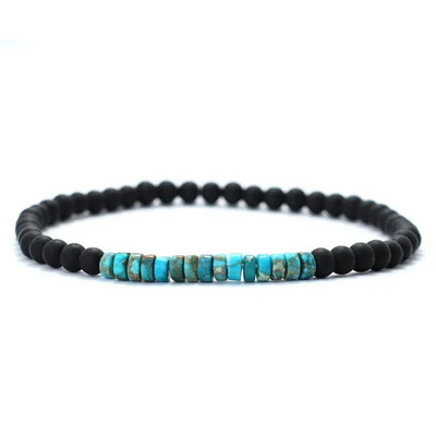 Noter 4 mm apyrankė su karoliukais vyrams Bohemijos imperatoriaus malachito akmens pertvara Strand apyrankė Homme laisvalaikio aksesuarai Pulsera