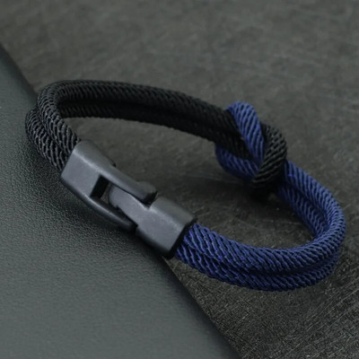 Új regény férfi karkötő kötél kétrétegű Colorblock kalóz karkötő kiegészítők Homme Erkek Bileklik Braslet Rouge Boyfriend Gift