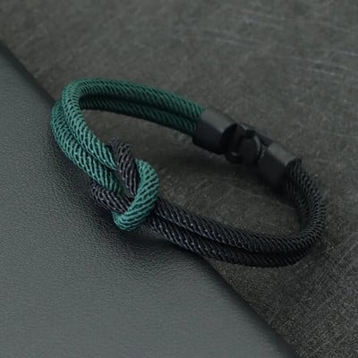 Új regény férfi karkötő kötél kétrétegű Colorblock kalóz karkötő kiegészítők Homme Erkek Bileklik Braslet Rouge Boyfriend Gift