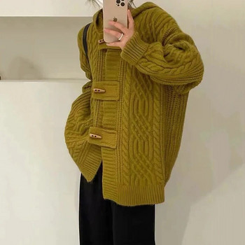 2023 Νέα φθινοπωρινή χειμερινή ζακέτα πουλόβερ Γυναικείο γυναικείο πλεκτό παλτό με κουκούλα κορεάτικο με κουκούλα Γυναικείο casual πανωφόρι Γυναικεία μπλουζάκια
