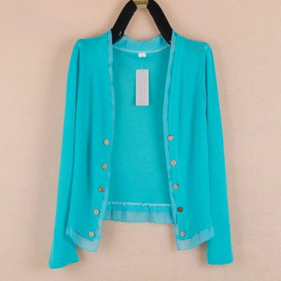 adīšana Jaciņa Džemperis Sieviešu Pavasaris Vasara Jaunums 2023. gada brīvs, garām piedurknēm plāns šalles mētelis Sieviešu sauļošanās krekls Sieviešu topi