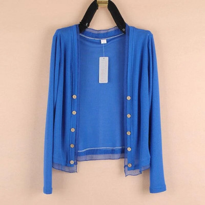 adīšana Jaciņa Džemperis Sieviešu Pavasaris Vasara Jaunums 2023. gada brīvs, garām piedurknēm plāns šalles mētelis Sieviešu sauļošanās krekls Sieviešu topi