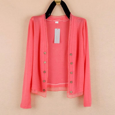 adīšana Jaciņa Džemperis Sieviešu Pavasaris Vasara Jaunums 2023. gada brīvs, garām piedurknēm plāns šalles mētelis Sieviešu sauļošanās krekls Sieviešu topi