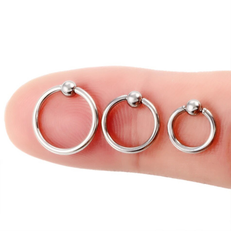 10gb Nerūsējošā tērauda Nebrīvē Pērlīšu Gredzeni Deguna Gredzeni Stīpa 16G Helix Daith Tragus Auskari Krūšu uzacu Pīrsingi Rotaslietas