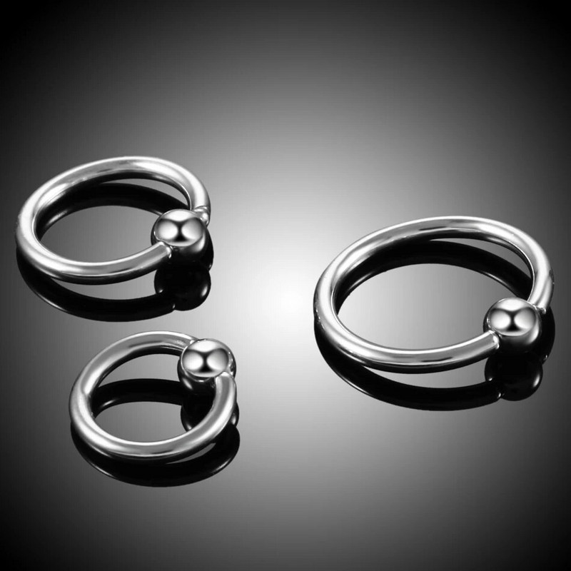 10gb Nerūsējošā tērauda Nebrīvē Pērlīšu Gredzeni Deguna Gredzeni Stīpa 16G Helix Daith Tragus Auskari Krūšu uzacu Pīrsingi Rotaslietas