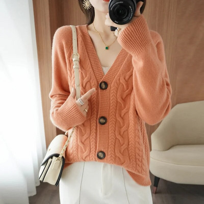 Jauns rudens modes sieviešu trikotāžas džemperis džemperis ar garām piedurknēm, mīksts, plāns džemperis.