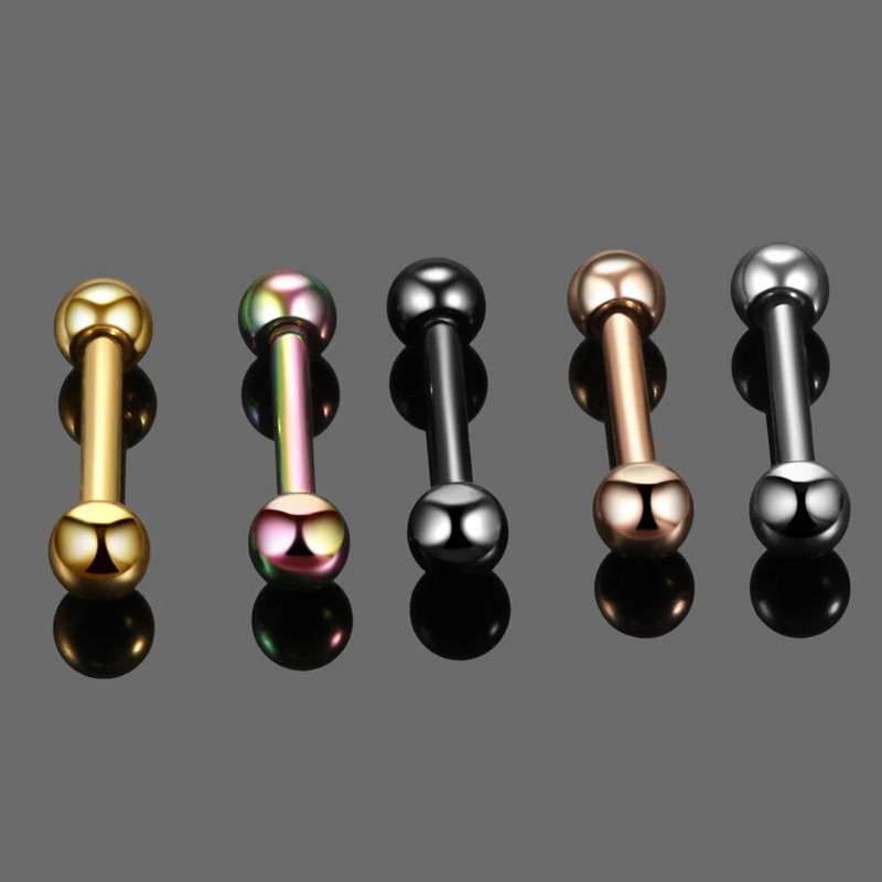 2 τμχ/παρτίδα Ανοξείδωτο ατσάλι Ear Tragus Cartilage Piercings Σκουλαρίκι Σκουλαρίκι βούκινο λοβό αυτιού Stud Helix Cartilage Piercings 16G