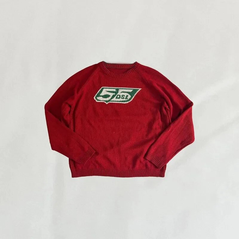 Sieviešu Puloveri Džemperi Sieviešu trikotāžas ielas apģērbs Sarkans Lielizmēra Harajuku ONEck Trikotāža sievietēm Apģērbs Sieviešu Pulovers Swea