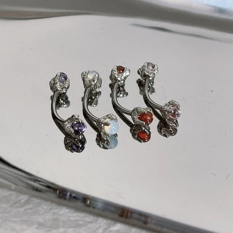 Dragon Claw cirkon szemöldök ajakgyűrűk opál piercing ékszerek Ins Sweet rozsdamentes acél szemöldökgyűrű piercing szemöldökhöz