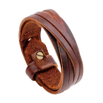 Kirykle Мъжки гривни от кравешка кожа Biker Jewelry Мъжка гривна Ретро гривна за китка Мъжки бижута Катарама от сплав Регулируема
