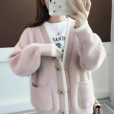 Ūdeles kašmira džemperis, sieviešu rudens ziema 2023. gada jauna versija.