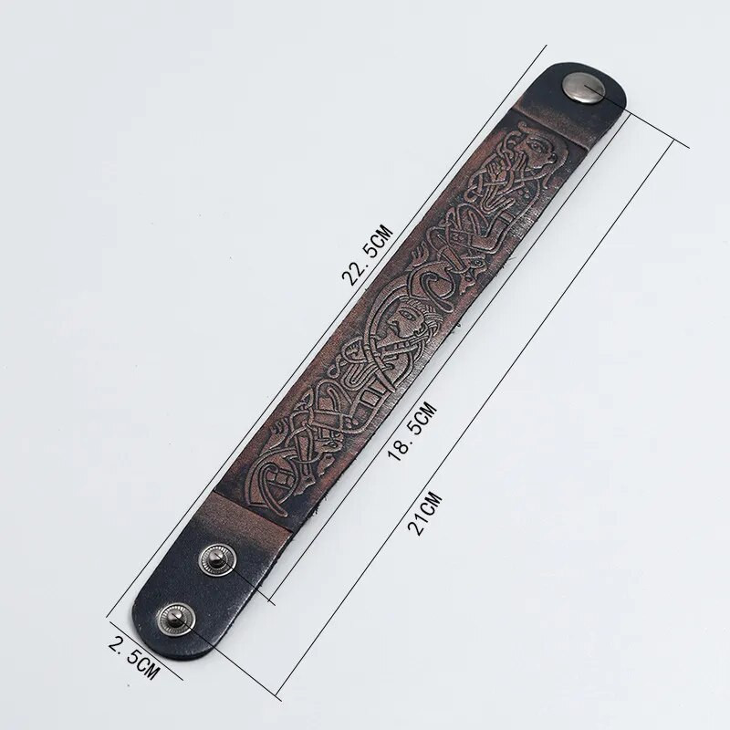 Jauna reljefa raksta retro govs ādas personalizēta ādas rokassprādze vīriešiem radoša rotaslieta Eiropas un Amerikas stila dāvana