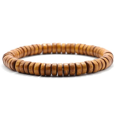Minimālisma dabīga koka rokassprādze Homme kokosšķiedras koka fāzēm rokassprādze vīrieša roku aksesuāri Buddha Brazalete vīriešu modes pulsera