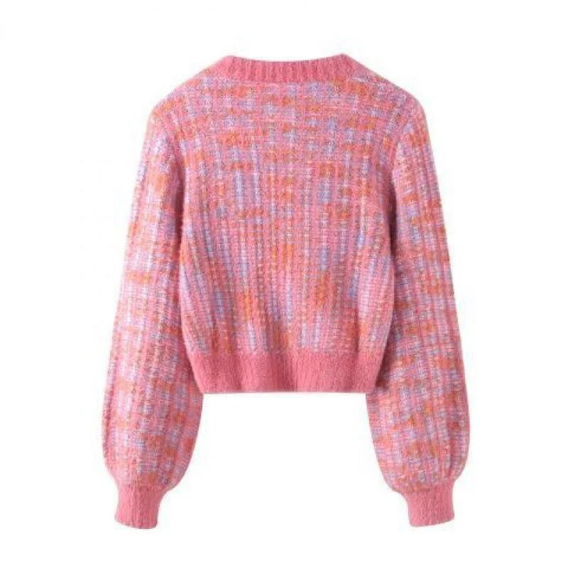 Μακρυμάνικο Γυναικεία Πλεκτή Ζακέτα Γυναικεία Φθινόπωρο Χειμώνας Νέο Βιζόν fleece Τριχωτό πουλόβερ Γυναικείο Χαλαρό μονόστομο πλεκτό μπλουζάκι παλικάρι