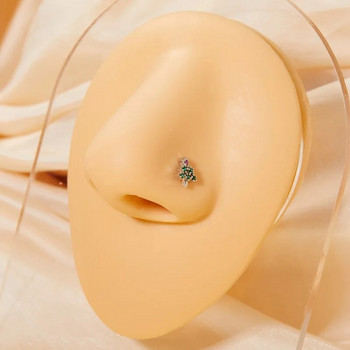 20G L-образен пръстен за пиърсинг на носа Коледна шпилка за нос Неръждаема стомана Игла за ноздра Пиърсинг за преграда Nez Nariz Pircing Обръч за нос