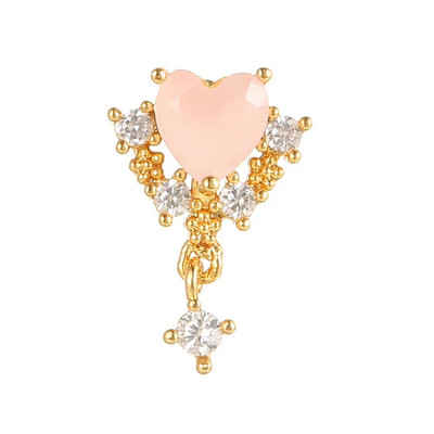 1PC Korejas stila Mīlestība Ausu Kaulu Nagi Rozā Persika Sirds Zvaigzne Mēness Stud Auskari Helix Skrūvējama Atpakaļ Bumba Skrimšļa Pīrsings Rotaslietas