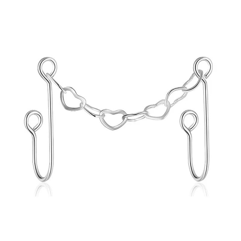 Deguna ķēdes dubultiem viltotiem deguna spailēm Pīrsings Sirds formas nāsis Nav caurdurta mākslīgā deguna aproces deguna gredzens rotaslietas