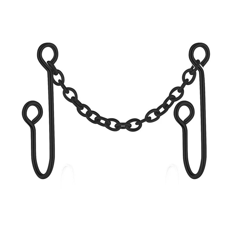 Deguna ķēdes dubultiem viltotiem deguna spailēm Pīrsings Sirds formas nāsis Nav caurdurta mākslīgā deguna aproces deguna gredzens rotaslietas