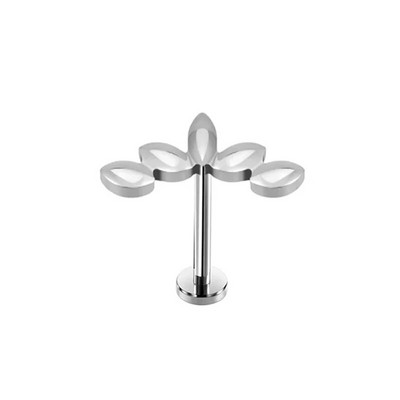 Flower Moon Butterfly Labret Stud Cross Claw Leaf Daith Conch Stud σκουλαρίκι κορώνα CZ Εσωτερικό νήμα Piercing Χειρουργικό ατσάλι