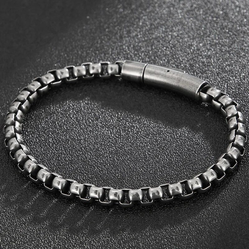 6 mm-es láncos férfi karkötő férfi aranyozott rozsdamentes acél fiú karkötők kézzel gravírozható mannen karszalag ékszer kiegészítők