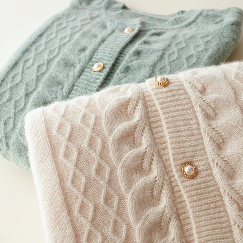 2023. gada jauna rudens trikotāžas jaka sieviešu jaka ar garām piedurknēm korejiešu brīvi apaļa kakla džemperu jakas sieviešu ikdienas trikotāžas tops