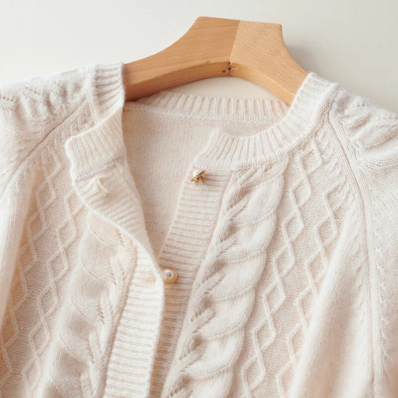 2023. gada jauna rudens trikotāžas jaka sieviešu jaka ar garām piedurknēm korejiešu brīvi apaļa kakla džemperu jakas sieviešu ikdienas trikotāžas tops