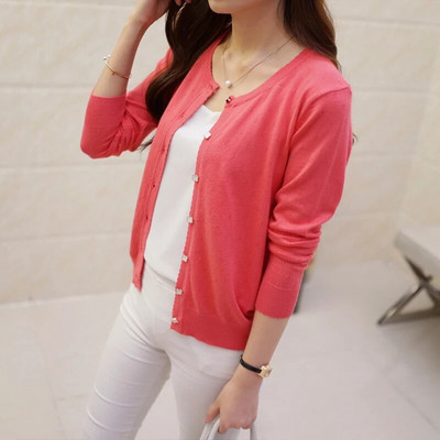 OHCLOTHING Īsa dizaina plāns jaciņš sieviešu izgriezuma sauļošanās gaisa kondicionētājs krekls džemperis trikotāžas virsdrēbes mazs apmetnis