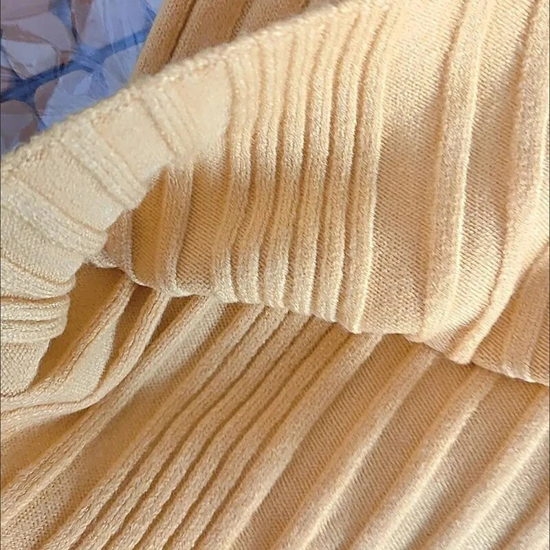 Πουλόβερ Γυναικείο ζιβάγκο με κουκκίδα στάμπα δαντέλα βολάν πουλόβερ Γυναικείο μανίκι τρομπέτας Top μασίφ πλεκτά Πουλόβερ φθινόπωρο χειμώνα