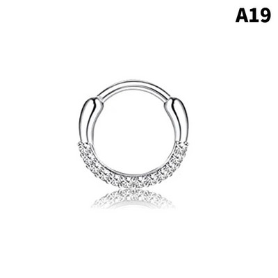 Jauni Titāna Auskari Cirkona Augsta Segmenta Gredzeni Atvērti Mazs Starpsienas Pīrsings Deguna Gredzens Helix gliemežnīcas pīrsings ķermeņa rotaslietas 16G