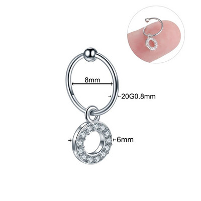 1 gab. Tērauda smalka stīpa ar mazu CZ kulonu, tiny auskaru, dārgakmens ziedu zvaigzne Sirds spārns auss skrimslis Helix daivas pīrsingi rotaslietas