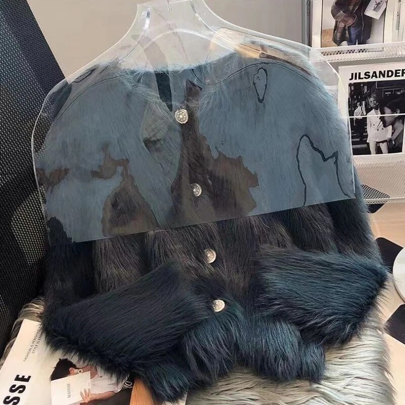 Sieviešu trikotāžas jaka, salda rudens, maiga, estētiska franču stila, klasiska V veida kakla izgriezuma sieviešu apģērbi